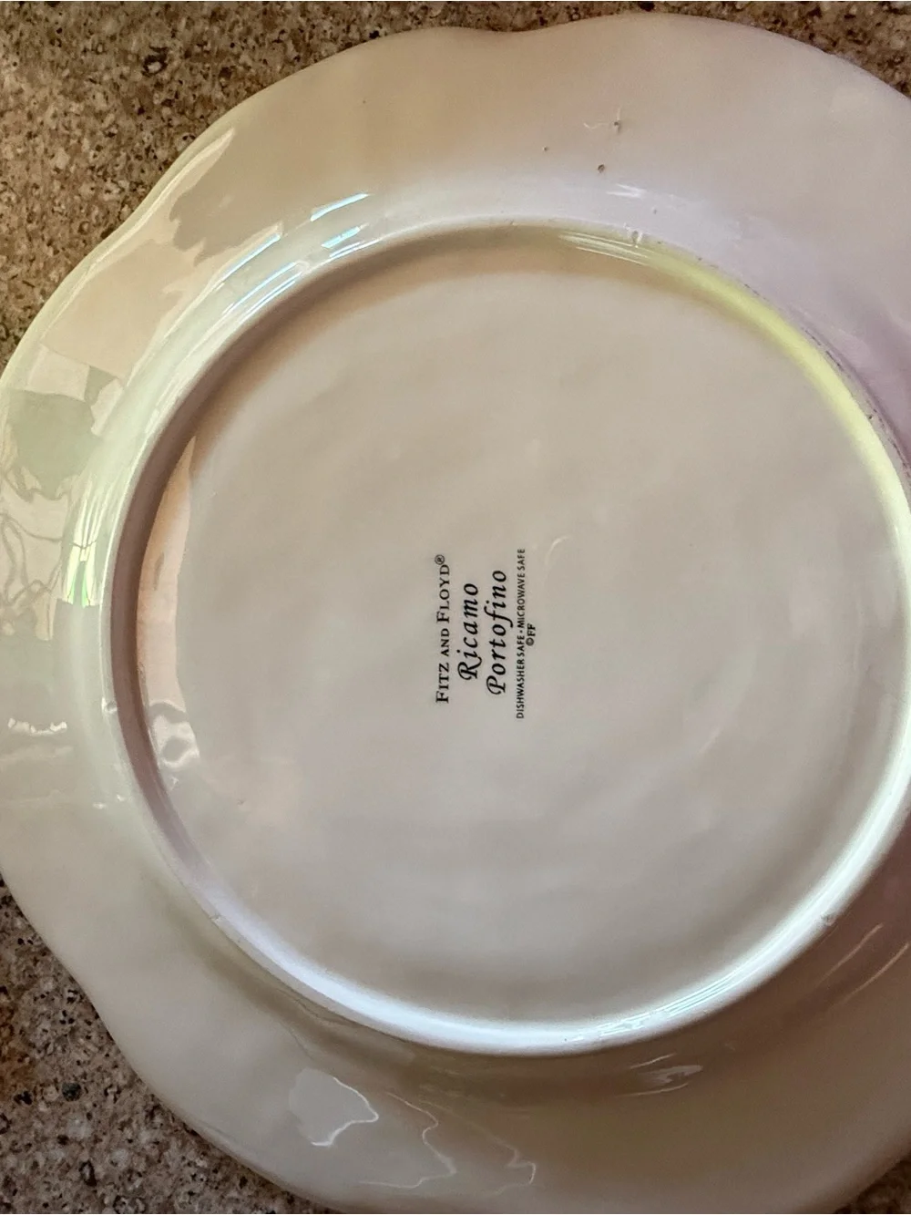 Fitz and Floyd Pasta & Plate Set Ricamo Portofino